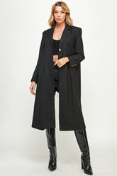 Long Cut Out Black Blazer